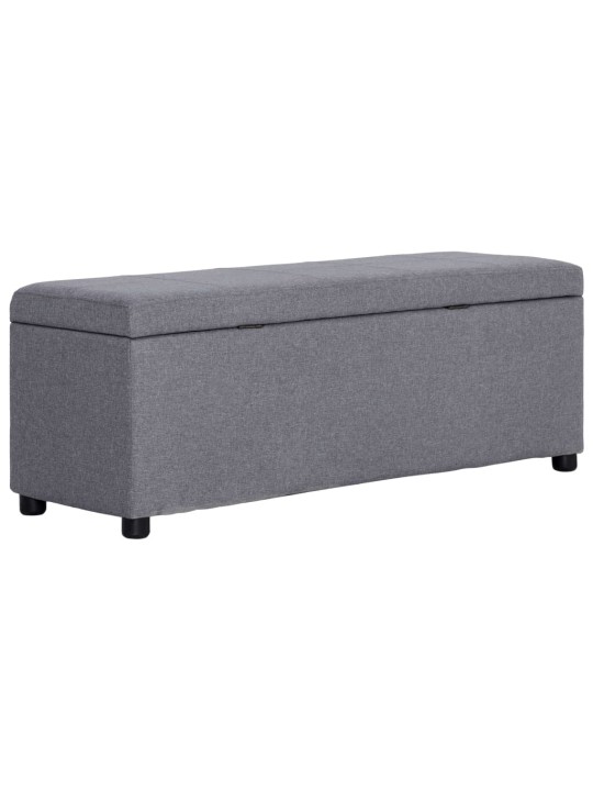 Lavice s úložným prostorem 116 cm světle šedá polyester