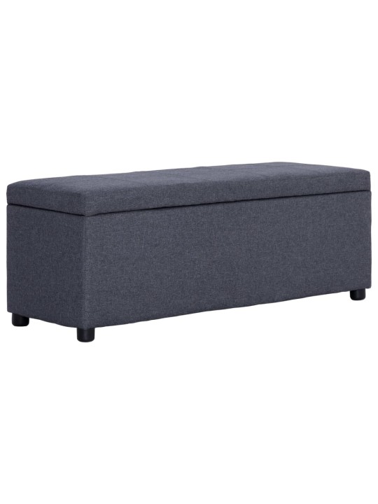 Lavice s úložným prostorem 116 cm světle šedá polyester