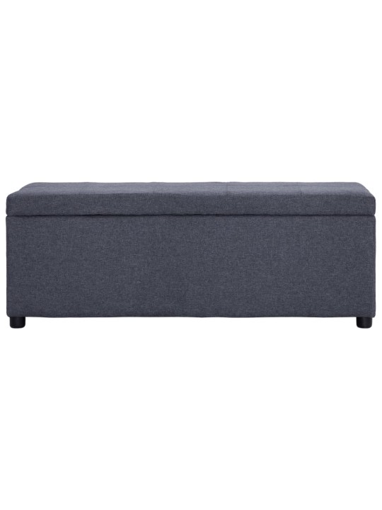 Lavice s úložným prostorem 116 cm světle šedá polyester