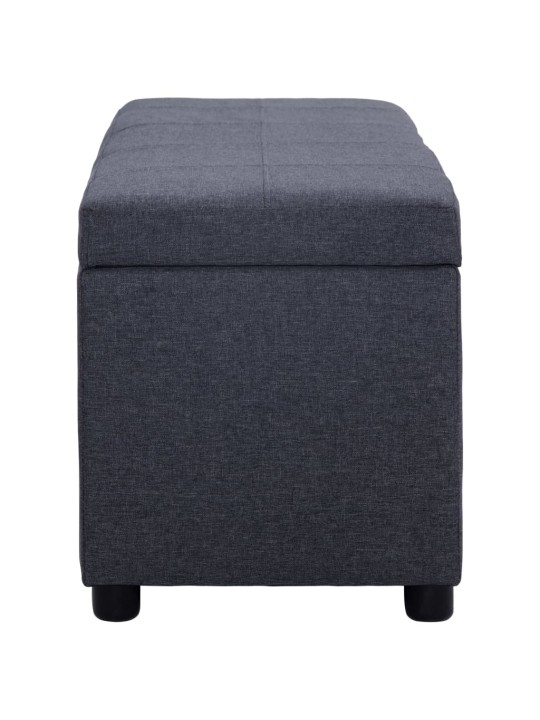 Lavice s úložným prostorem 116 cm světle šedá polyester