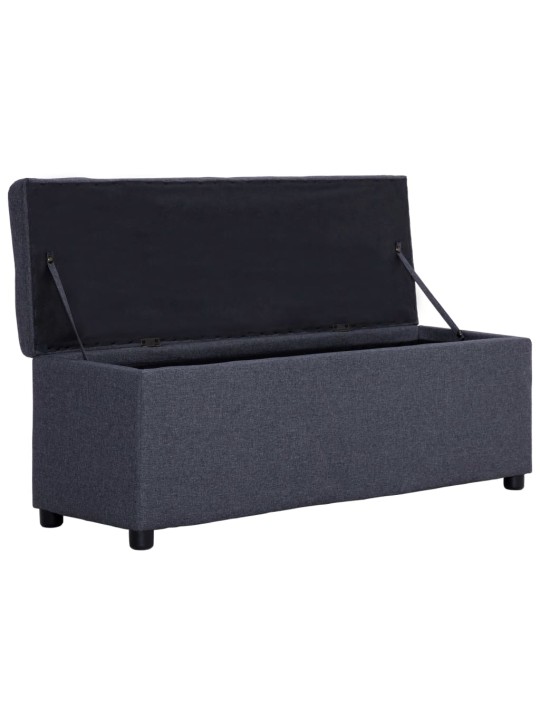 Lavice s úložným prostorem 116 cm světle šedá polyester