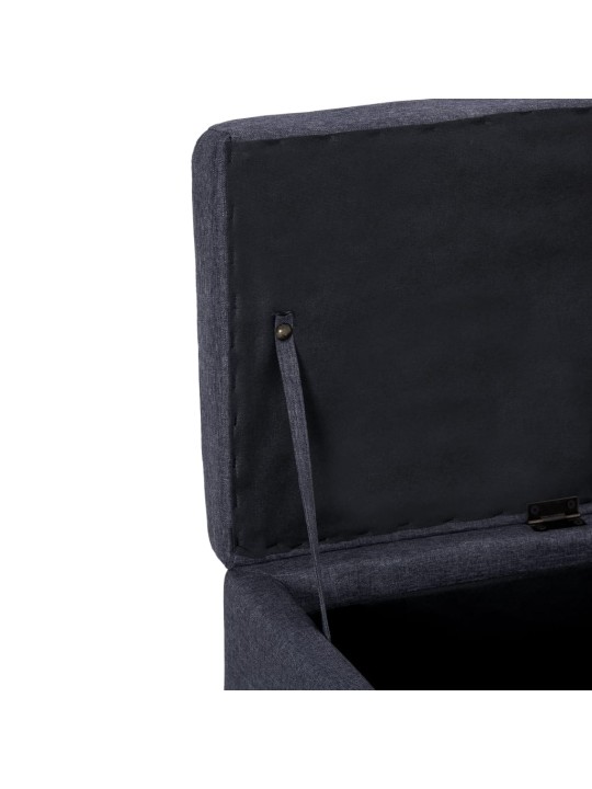 Lavice s úložným prostorem 116 cm světle šedá polyester