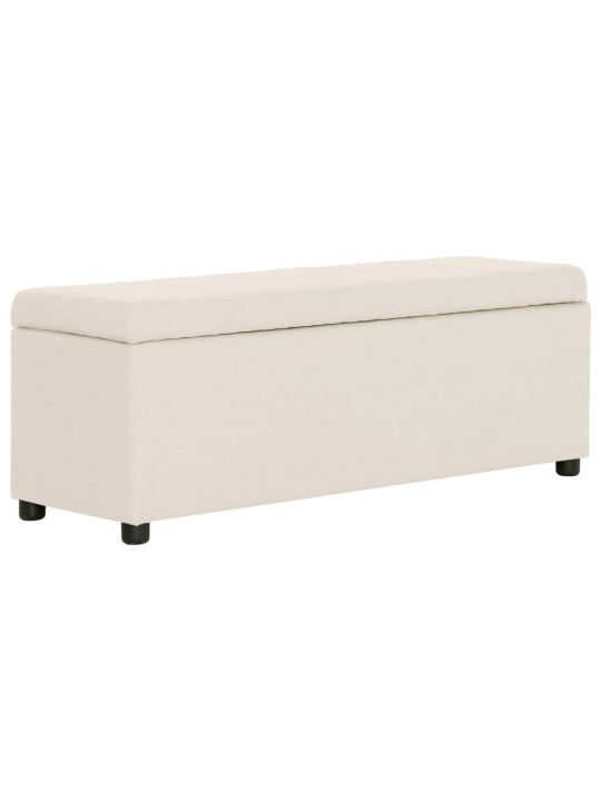 Lavice s úložným prostorem 116 cm krémová polyester