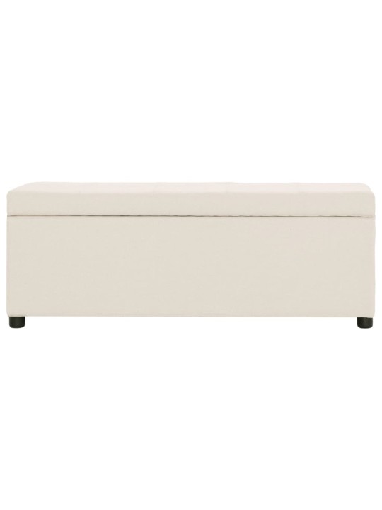 Lavice s úložným prostorem 116 cm krémová polyester