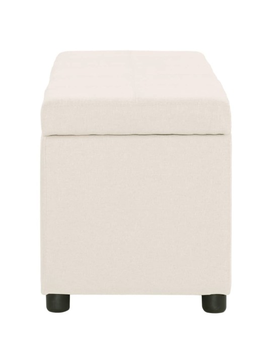 Lavice s úložným prostorem 116 cm krémová polyester