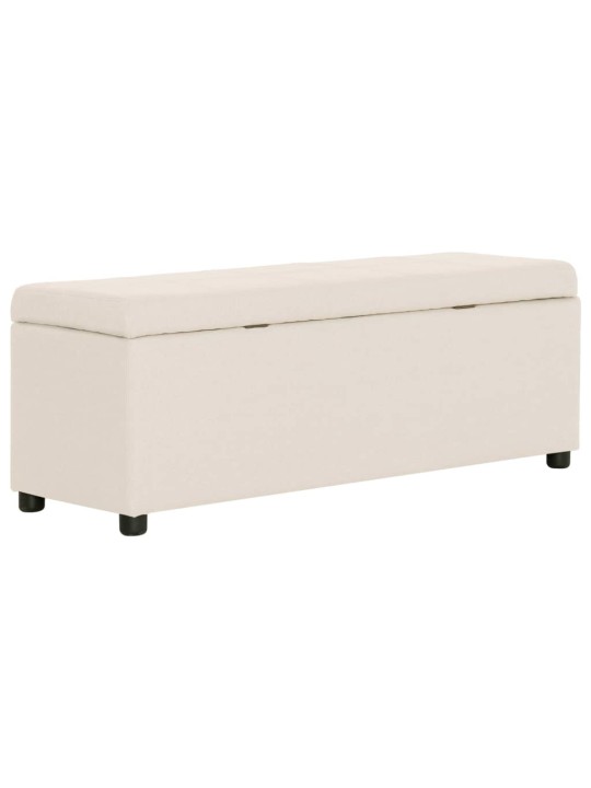 Lavice s úložným prostorem 116 cm krémová polyester