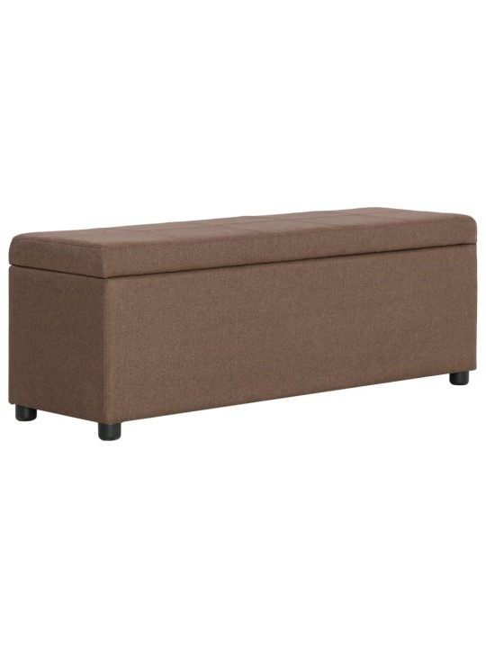 Lavice s úložným prostorem 116 cm hnědá polyester