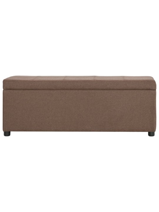 Lavice s úložným prostorem 116 cm hnědá polyester