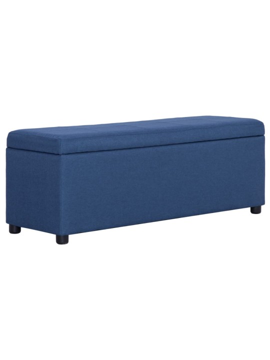 Lavice s úložným prostorem 116 cm modrá polyester