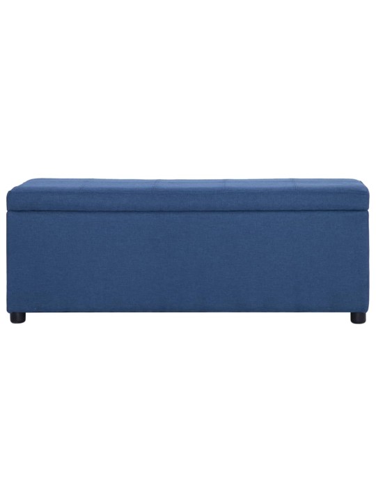 Lavice s úložným prostorem 116 cm modrá polyester