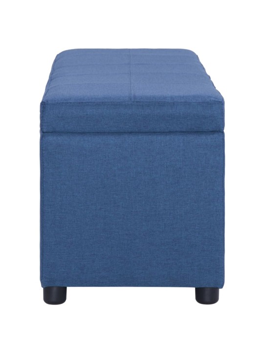 Lavice s úložným prostorem 116 cm modrá polyester