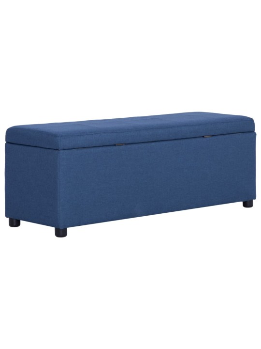 Lavice s úložným prostorem 116 cm modrá polyester