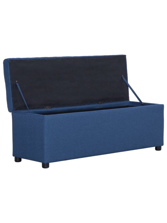 Lavice s úložným prostorem 116 cm modrá polyester