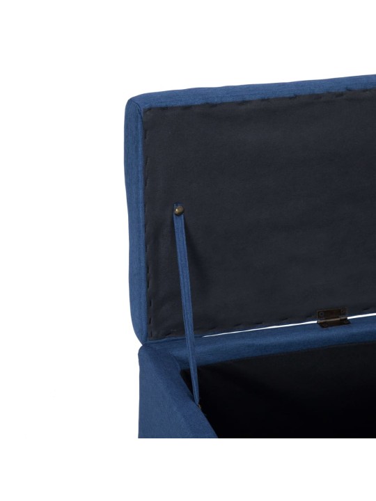 Lavice s úložným prostorem 116 cm modrá polyester