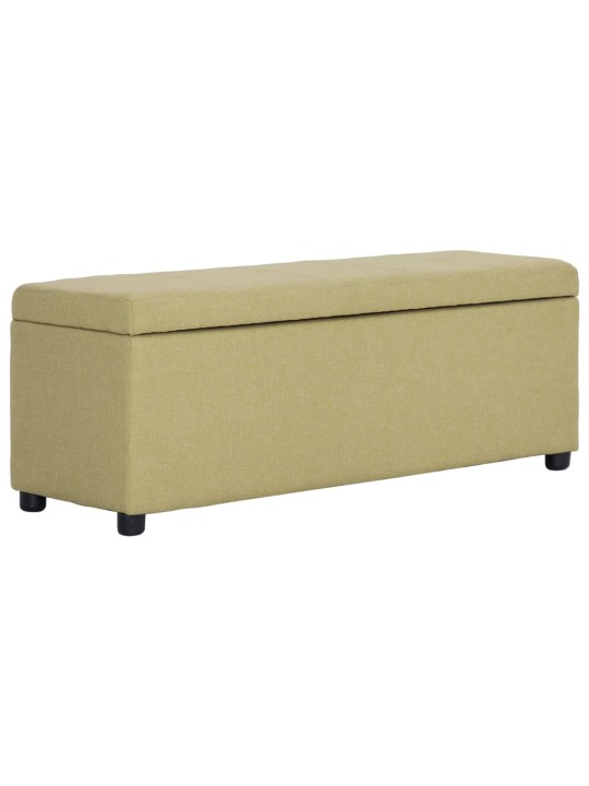 Lavice s úložným prostorem 116 cm zelená polyester
