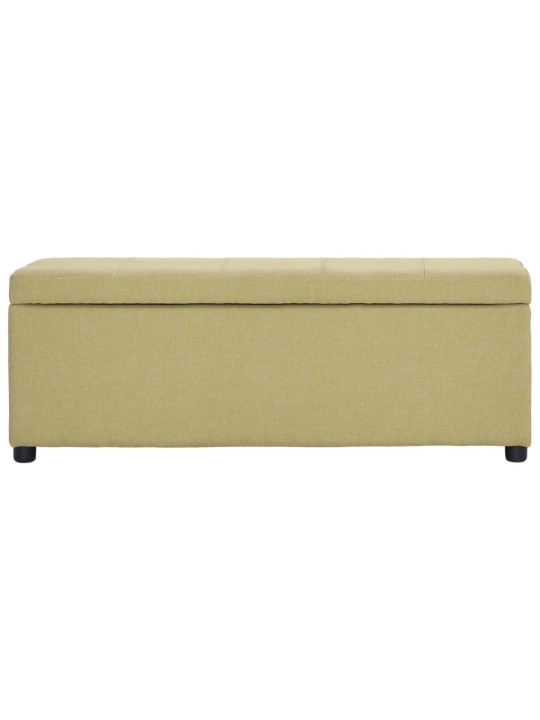Lavice s úložným prostorem 116 cm zelená polyester