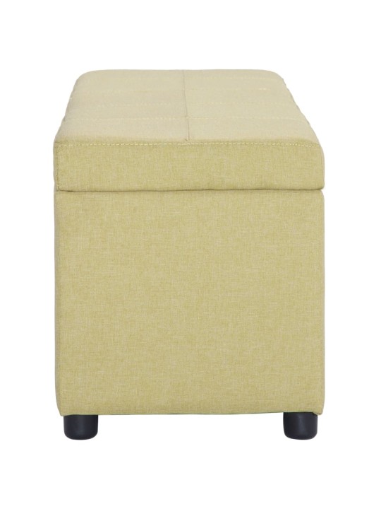 Lavice s úložným prostorem 116 cm zelená polyester