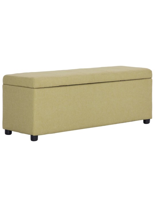 Lavice s úložným prostorem 116 cm zelená polyester