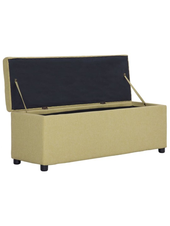 Lavice s úložným prostorem 116 cm zelená polyester