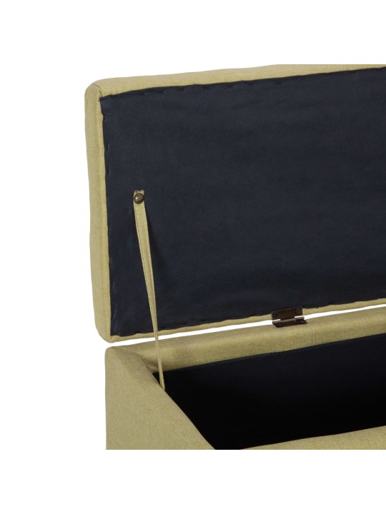 Lavice s úložným prostorem 116 cm zelená polyester