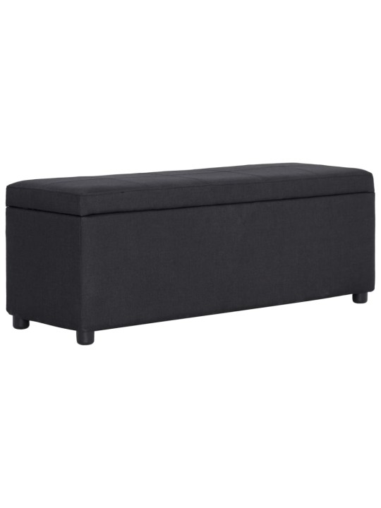 Lavice s úložným prostorem 116 cm černá polyester