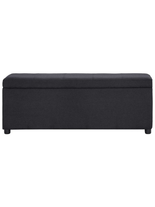 Lavice s úložným prostorem 116 cm černá polyester