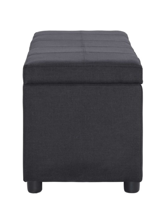 Lavice s úložným prostorem 116 cm černá polyester
