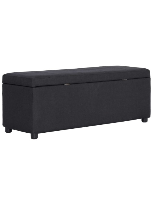Lavice s úložným prostorem 116 cm černá polyester