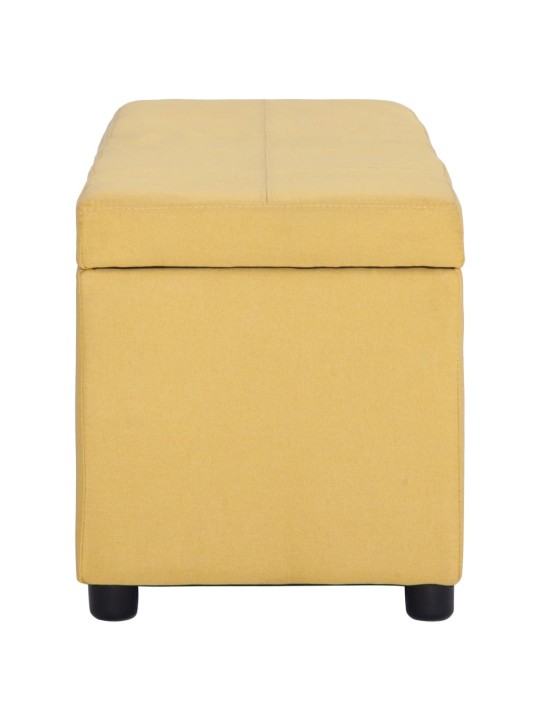 Lavice s úložným prostorem 116 cm žlutá polyester