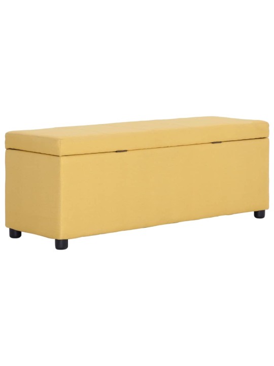Lavice s úložným prostorem 116 cm žlutá polyester