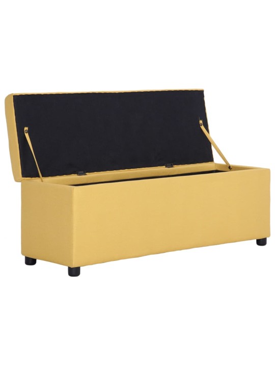 Lavice s úložným prostorem 116 cm žlutá polyester