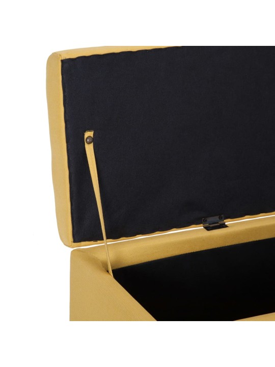 Lavice s úložným prostorem 116 cm žlutá polyester