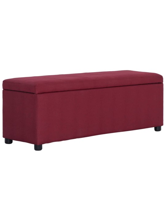 Lavice s úložným prostorem 116 cm vínová polyester