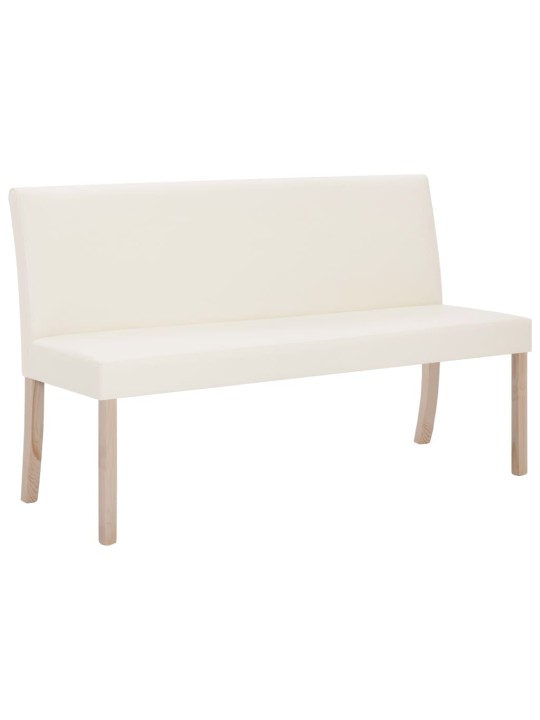 Lavice 139,5 cm krémová umělá kůže