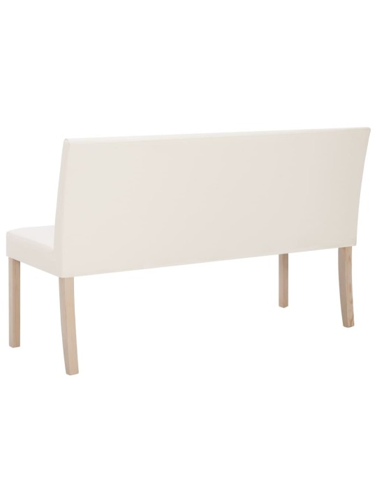 Lavice 139,5 cm krémová umělá kůže