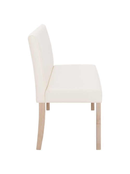 Lavice 139,5 cm krémová umělá kůže