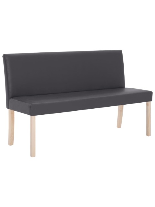 Lavice 139,5 cm šedá umělá kůže