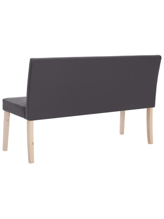 Lavice 139,5 cm šedá umělá kůže