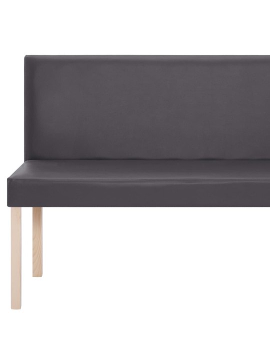 Lavice 139,5 cm šedá umělá kůže