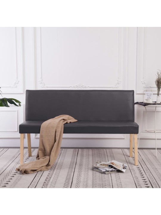 Lavice 139,5 cm šedá umělá kůže