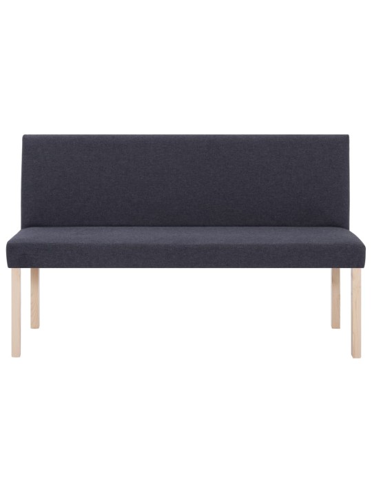 Lavice 139,5 cm tmavě šedá polyester