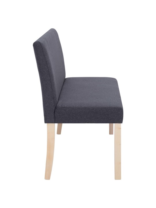 Lavice 139,5 cm tmavě šedá polyester