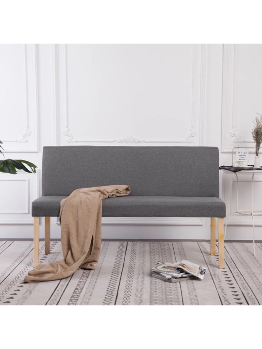 Lavice 139,5 cm světle šedá polyester