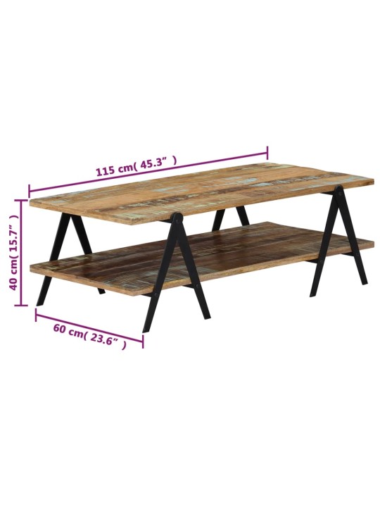 Konferenční stolek 115 x 60 x 40 cm masivní recyklované dřevo
