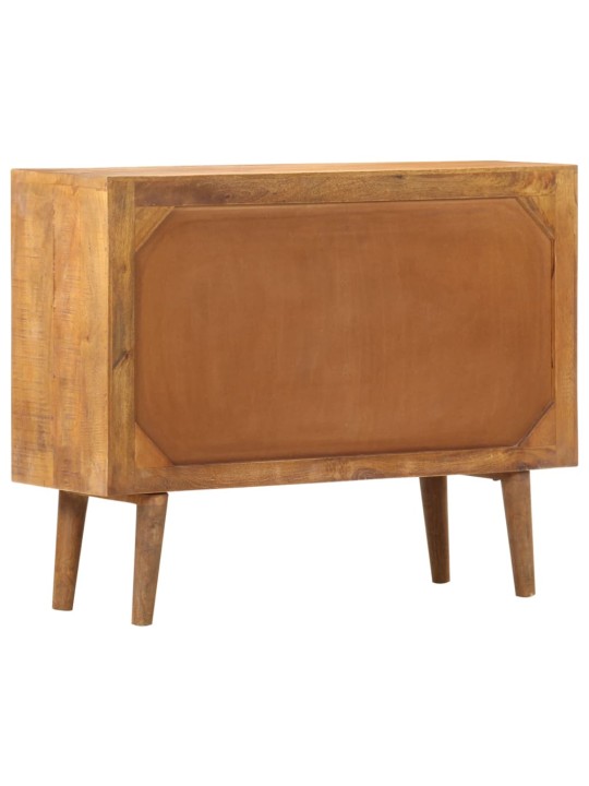 Příborník s potiskem 90 x 30 x 70 cm masivní mangovníkové dřevo