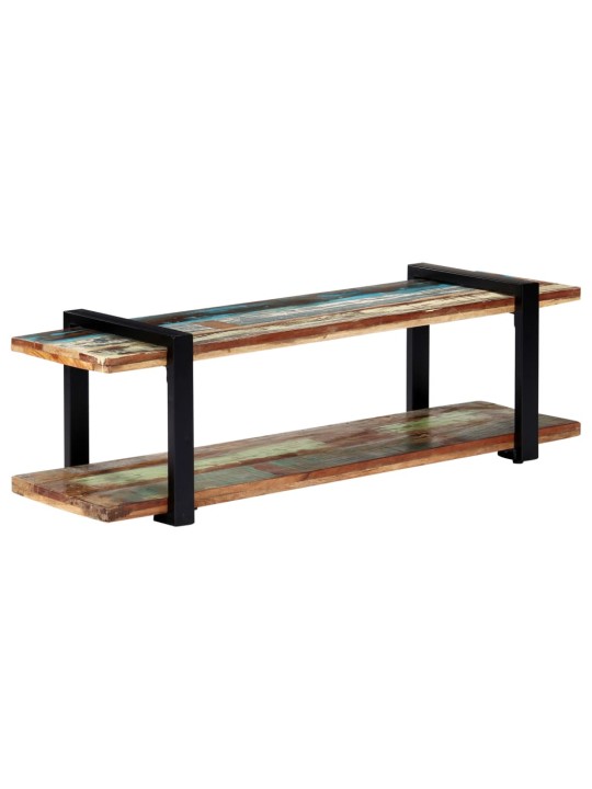 TV stolek 130 x 40 x 40 cm masivní recyklované dřevo