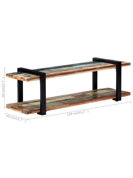 TV stolek 130 x 40 x 40 cm masivní recyklované dřevo