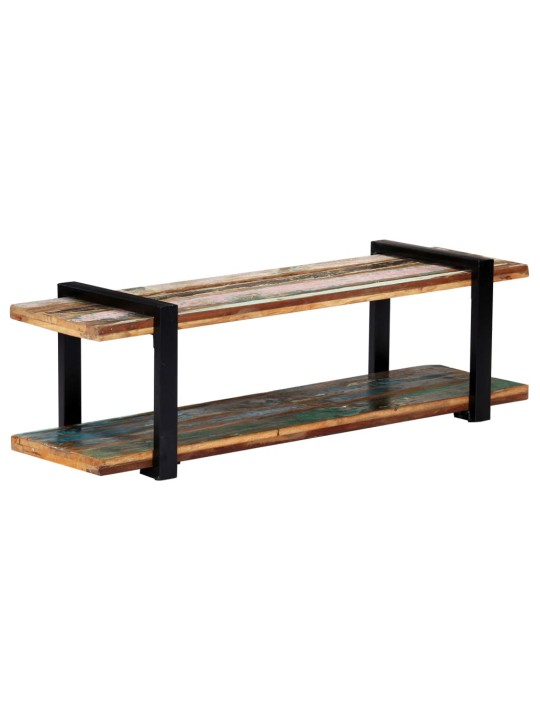 TV stolek 130 x 40 x 40 cm masivní recyklované dřevo