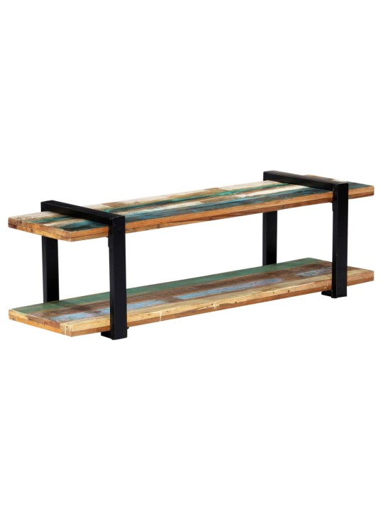 TV stolek 130 x 40 x 40 cm masivní recyklované dřevo