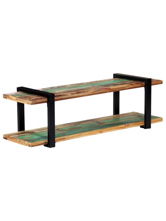 TV stolek 130 x 40 x 40 cm masivní recyklované dřevo